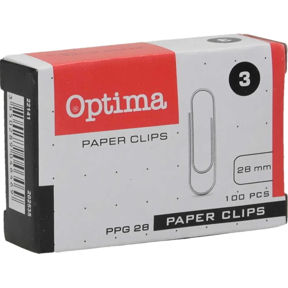 Sponke za papir Optima, 28mm, 100/1