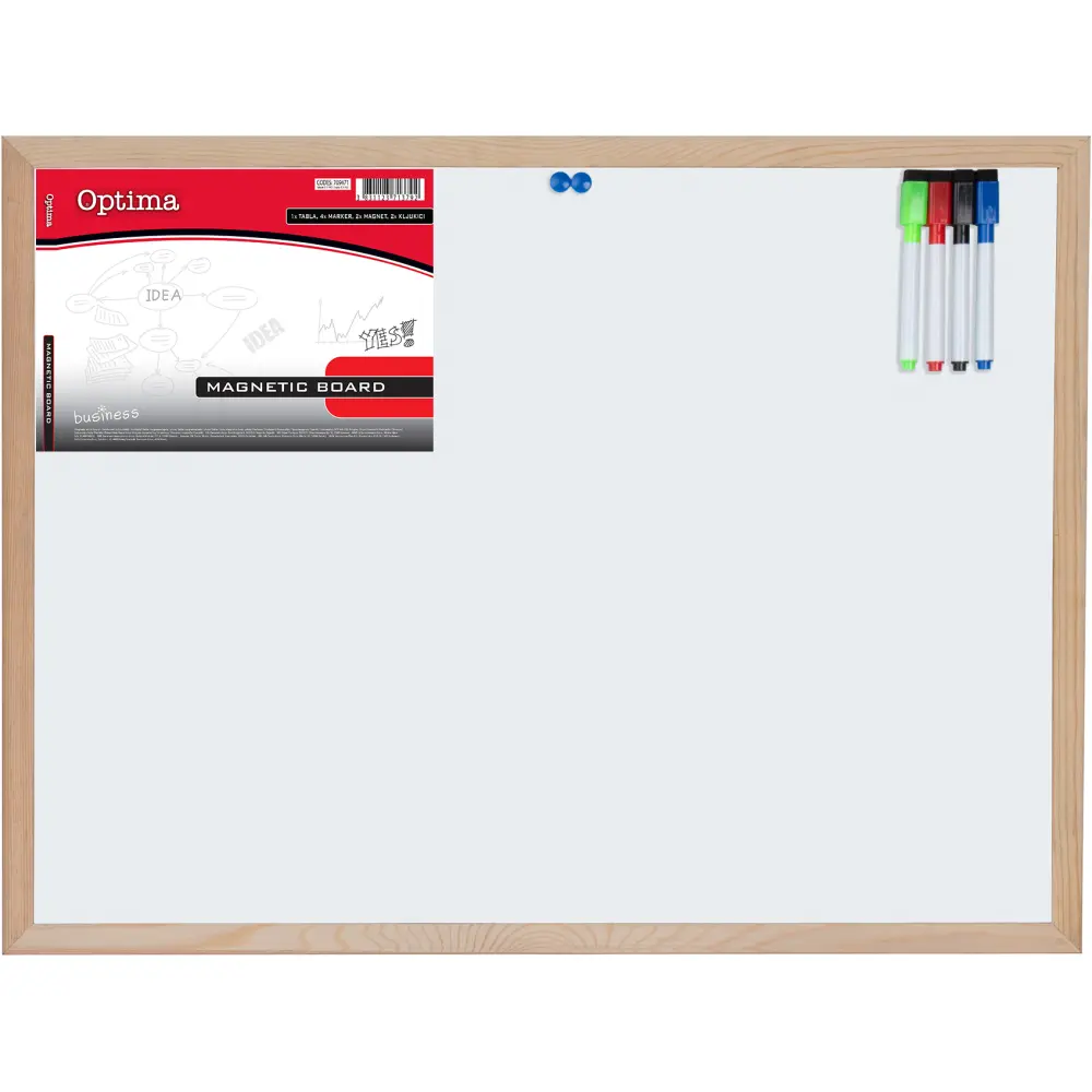 Magnetna tabla Optima, 60 x 90+ markerji
