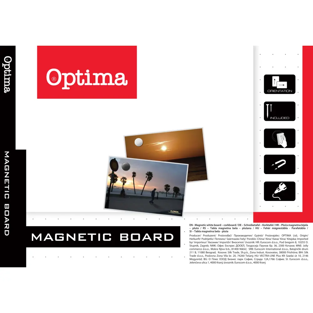 Magnetna tabla Optima, 30 x 40