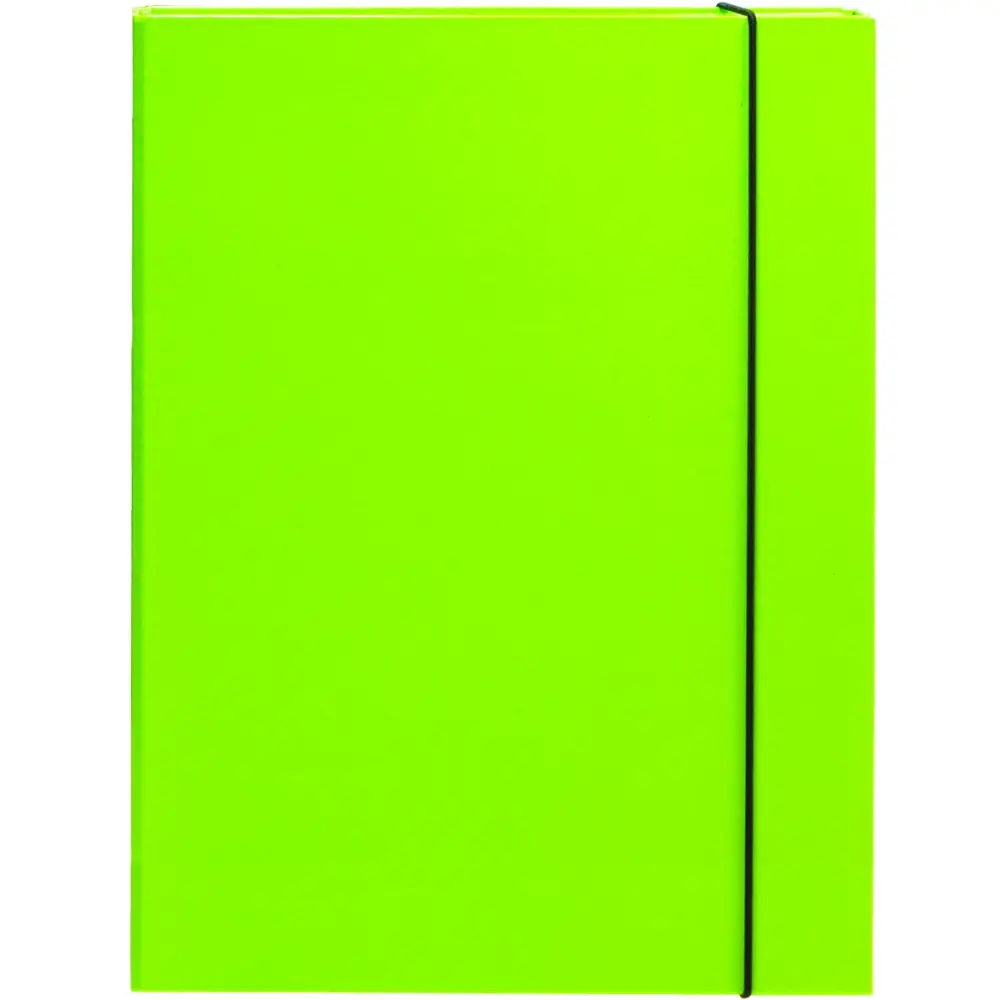 Mapa -škatla za zvezke z elastiko zelena