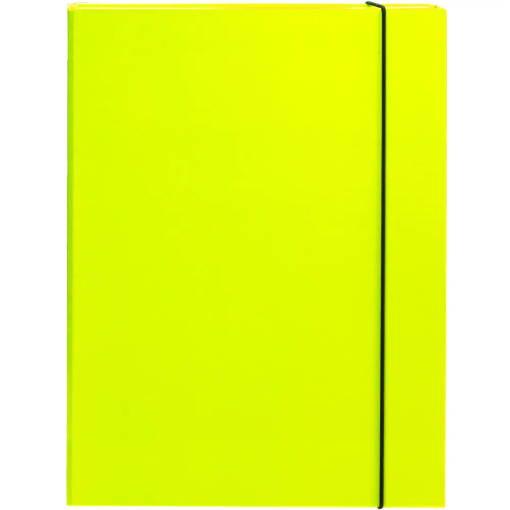 Mapa -škatla za zvezke z elastiko rumena