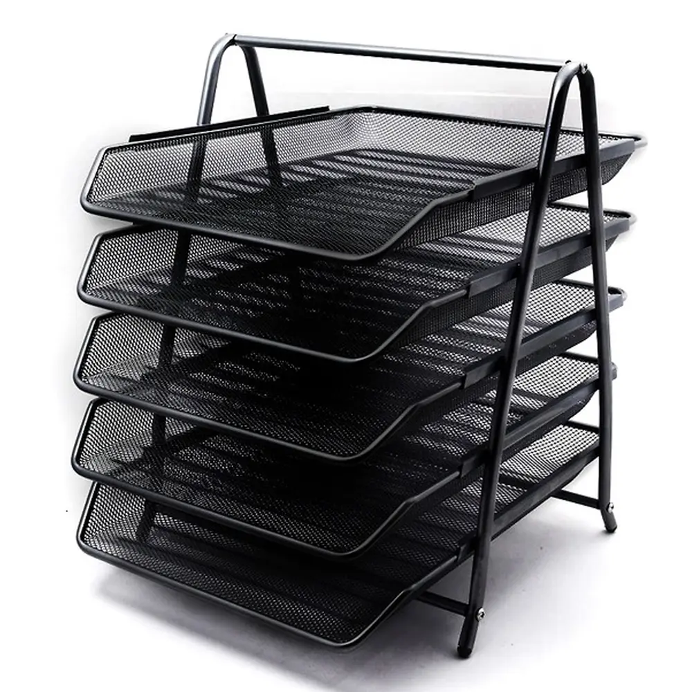 Kov. kaseta za papir, 5-del Optima črna