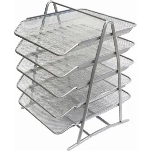 Kov. kaseta za papir 5-del Optima srebrn