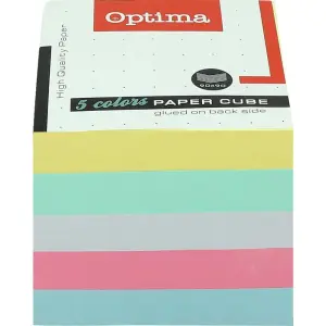 Kocka pap. barvna Optima lepljena 9X9cm