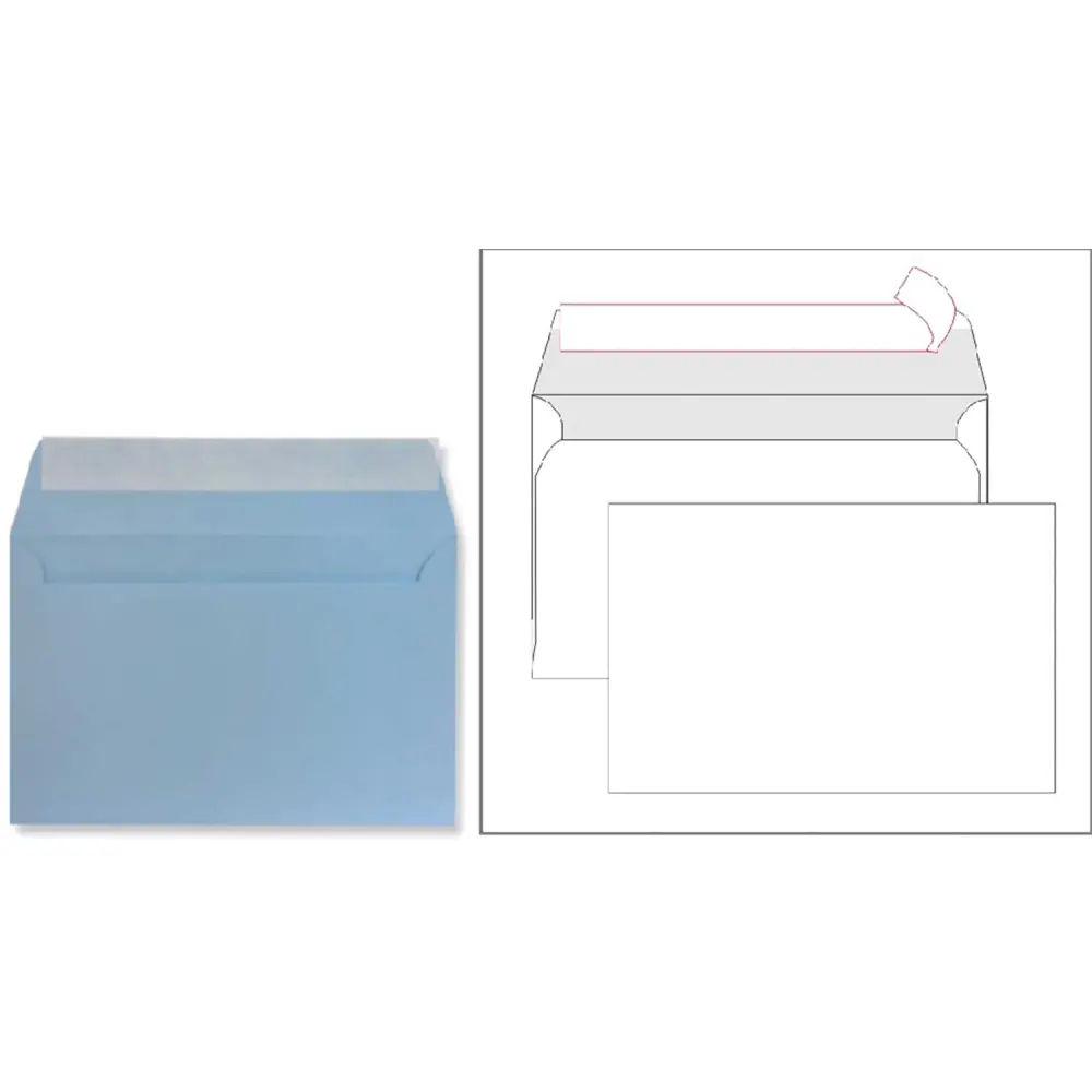 Kuverta B6 MODRA 120x180mm 80gr silikon