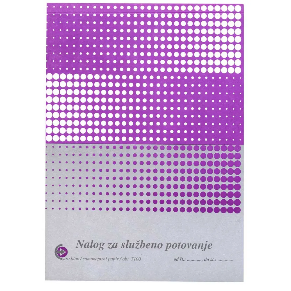 Obrazec Nalog za službeno potovanje A5