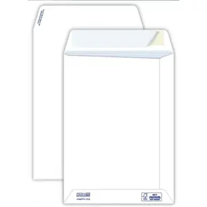 Kuverta vrečka B5 BELA 190x260mm 100gr 