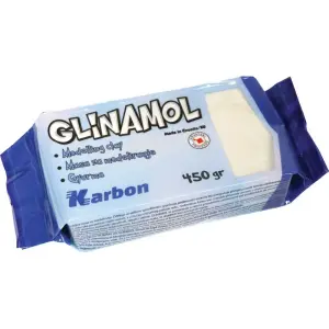 Modelirna masa Glinamol, bela, 450g
