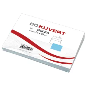 Kuverta B6 MODRA 120x180mm 80gr 50/1  SI