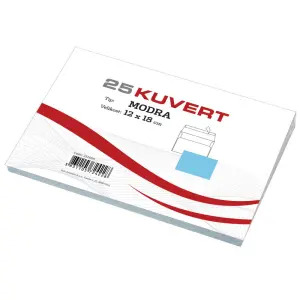 Kuverta B6 MODRA 120x180mm 80gr 25/1 SI