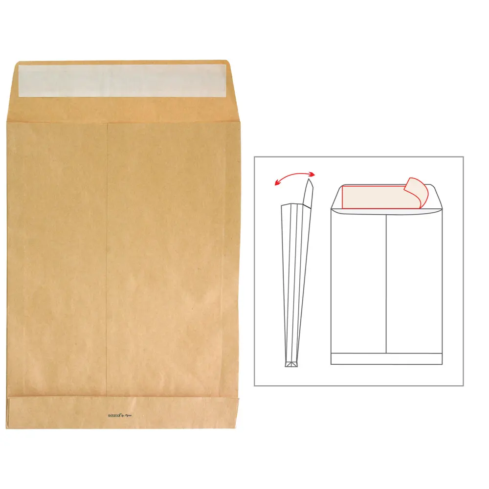 Kuverta vrečka C4/4 RJAVA 230x330x40mm