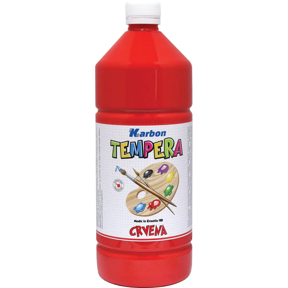 BARV. TEMPERA KARBON RDEČA 1000ML