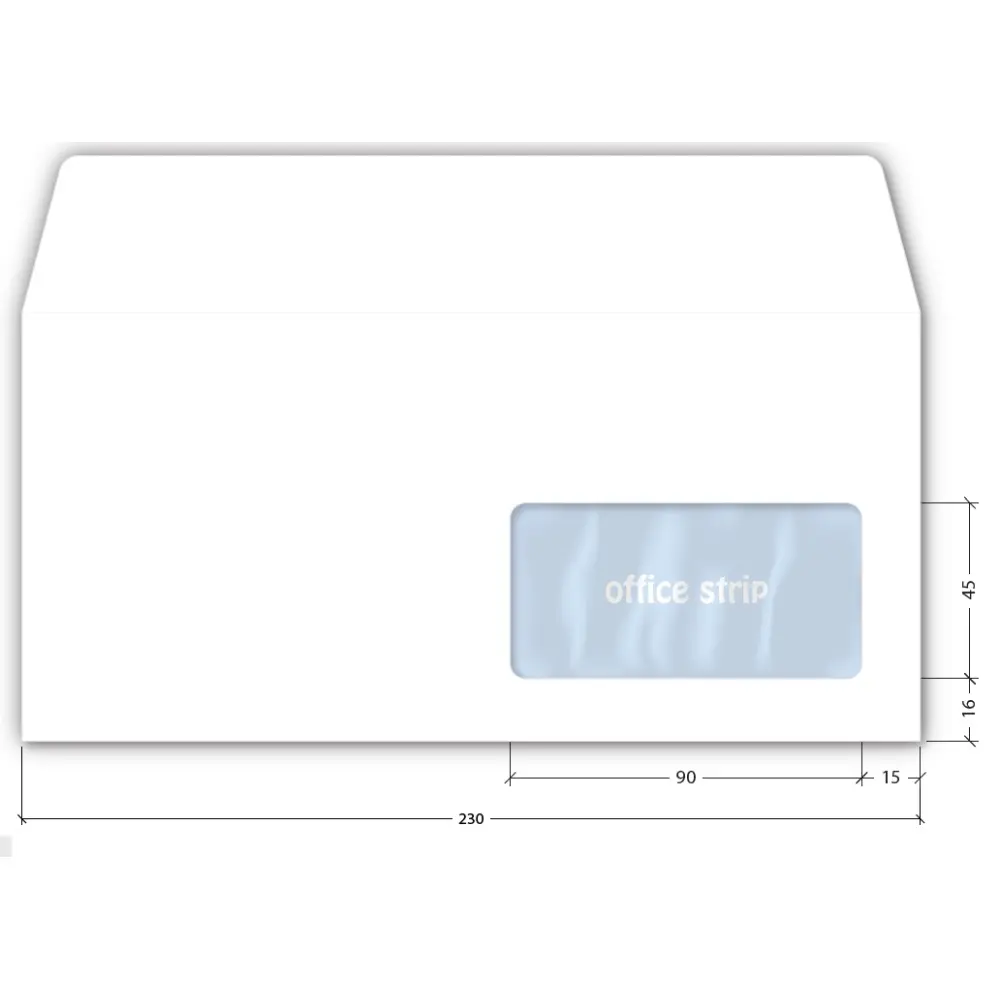 PIGNA envelope, right window, 11x23, 80
