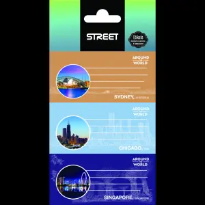 Etikete za zvezke around the world 9/1