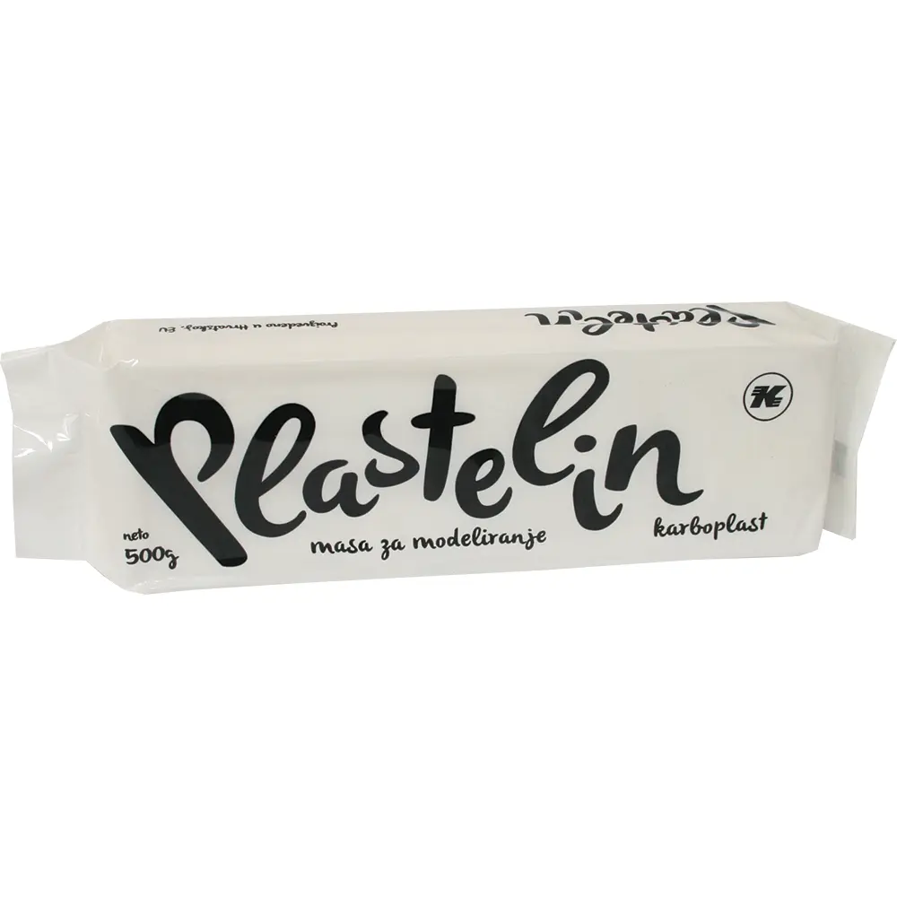 PLASTELIN KARBON BEL 500G