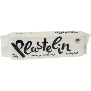 PLASTELIN KARBON BEL 500G