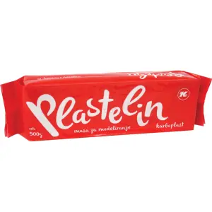PLASTELIN KARBON RDEČ 500G