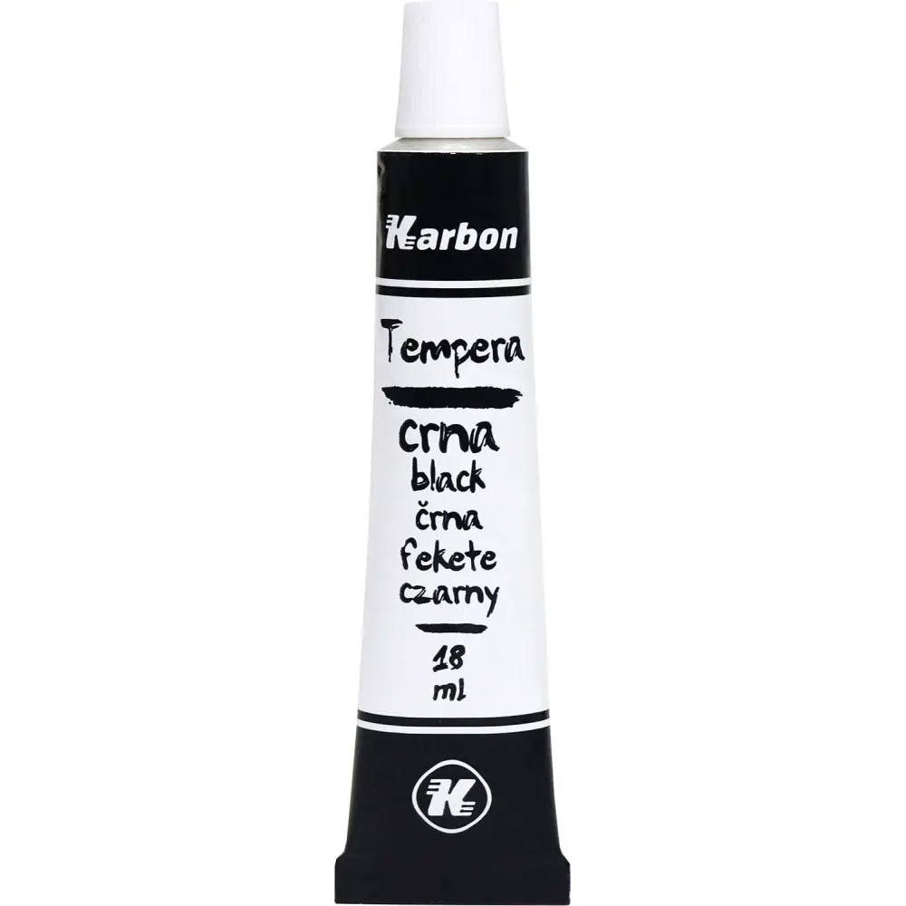 BARV. TEMPERA KARBON 18ml 10/1 ČRNA