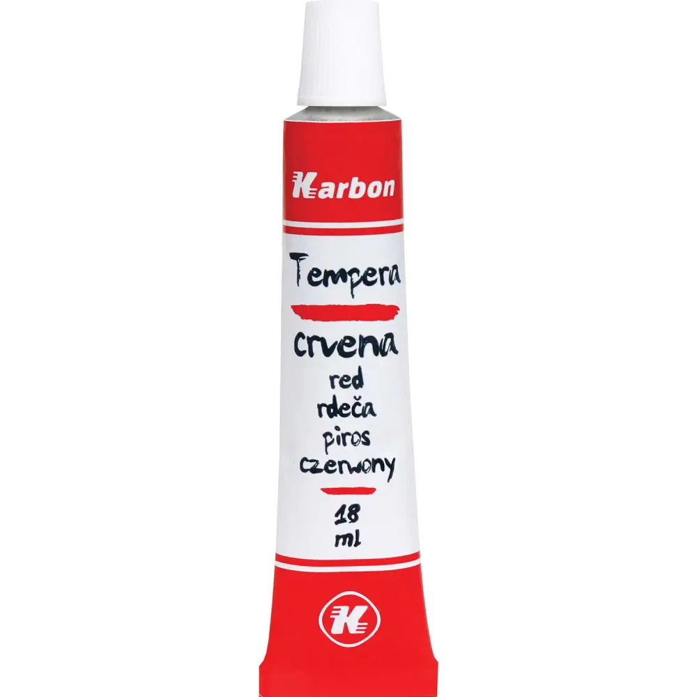 BARV. TEMPERA KARBON 18ml 10/1 RDEČA