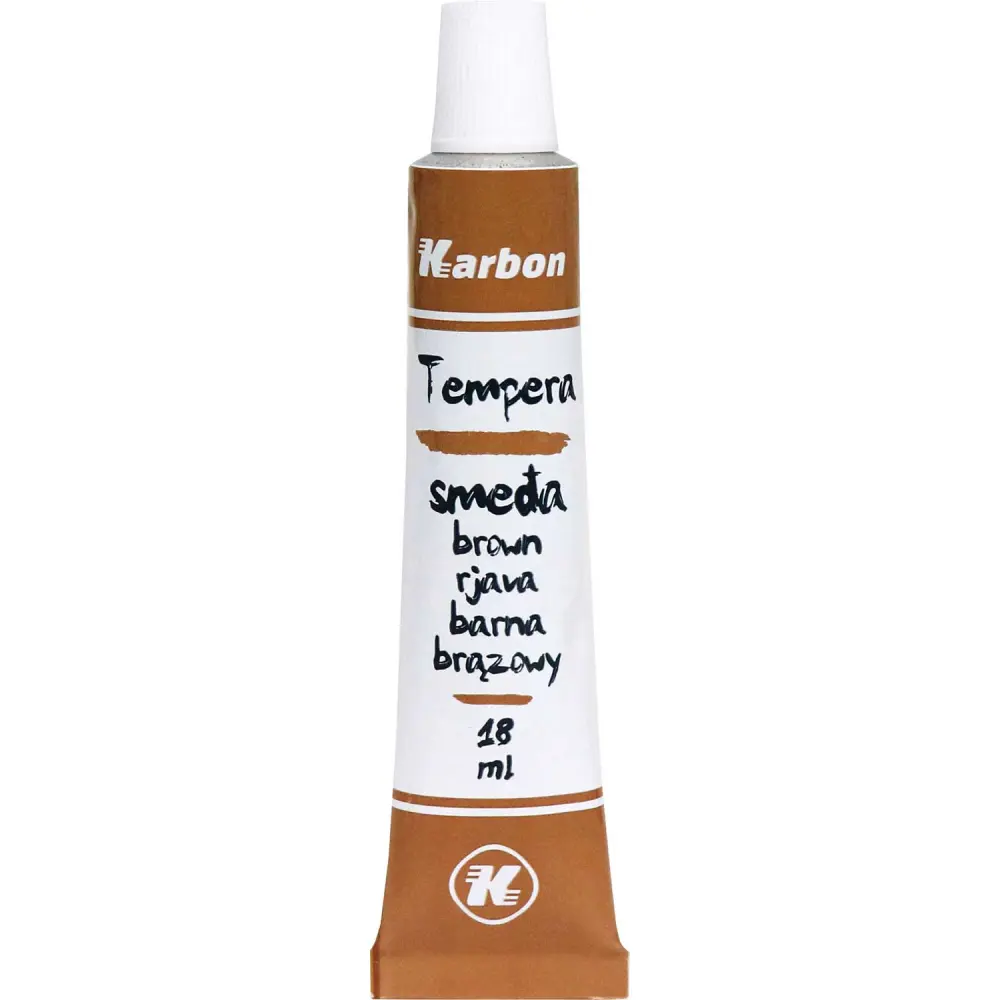 BARV. TEMPERA KARBON 18ml 10/1 RJAVA