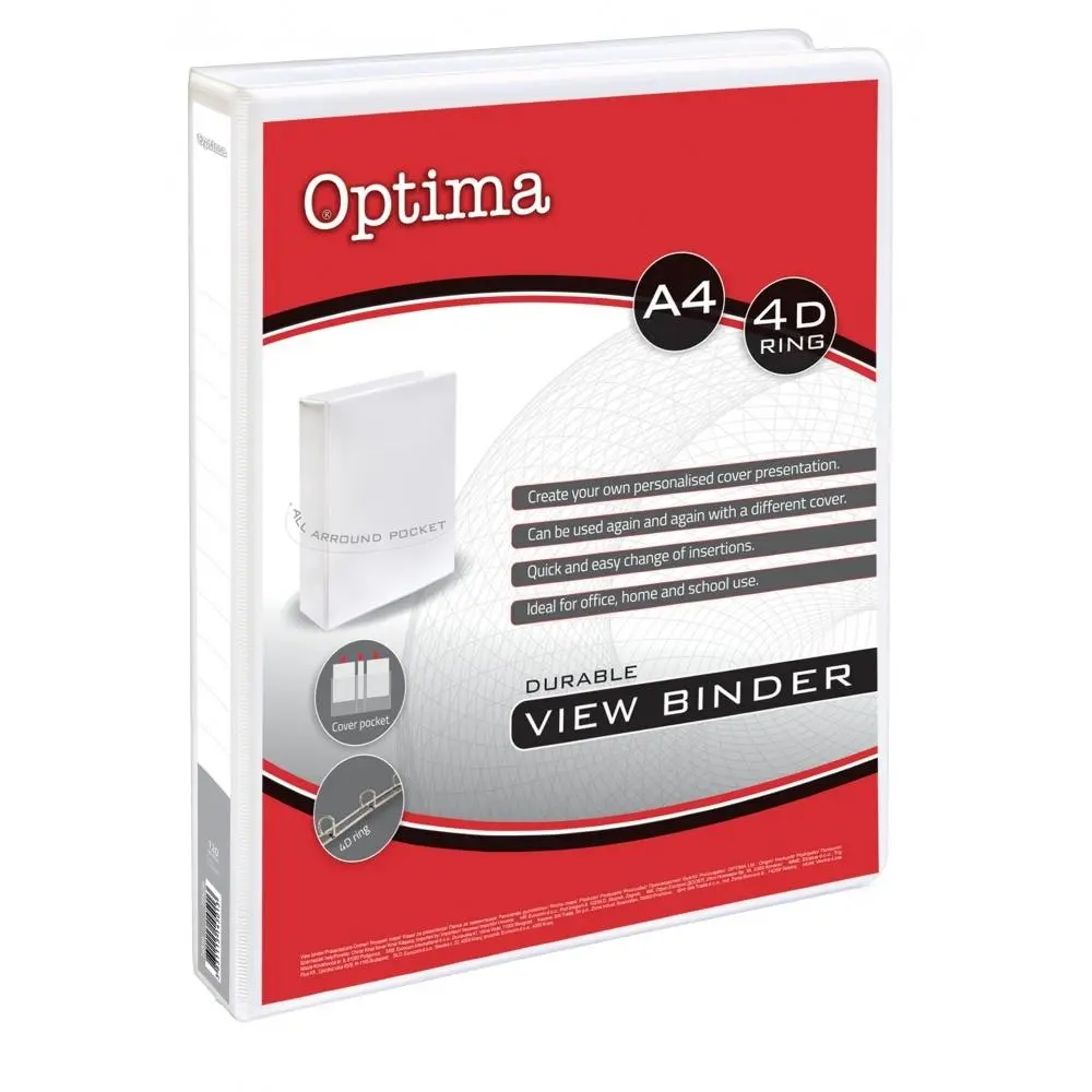 Rinčna mapa A4 za prezentacije, 4 rinke