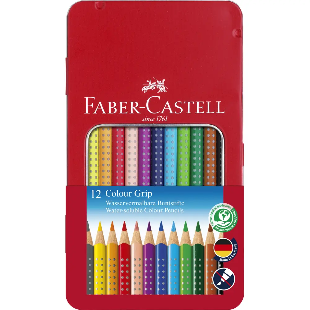 Barvice FABER-CASTELL, grip 12/1 kovina