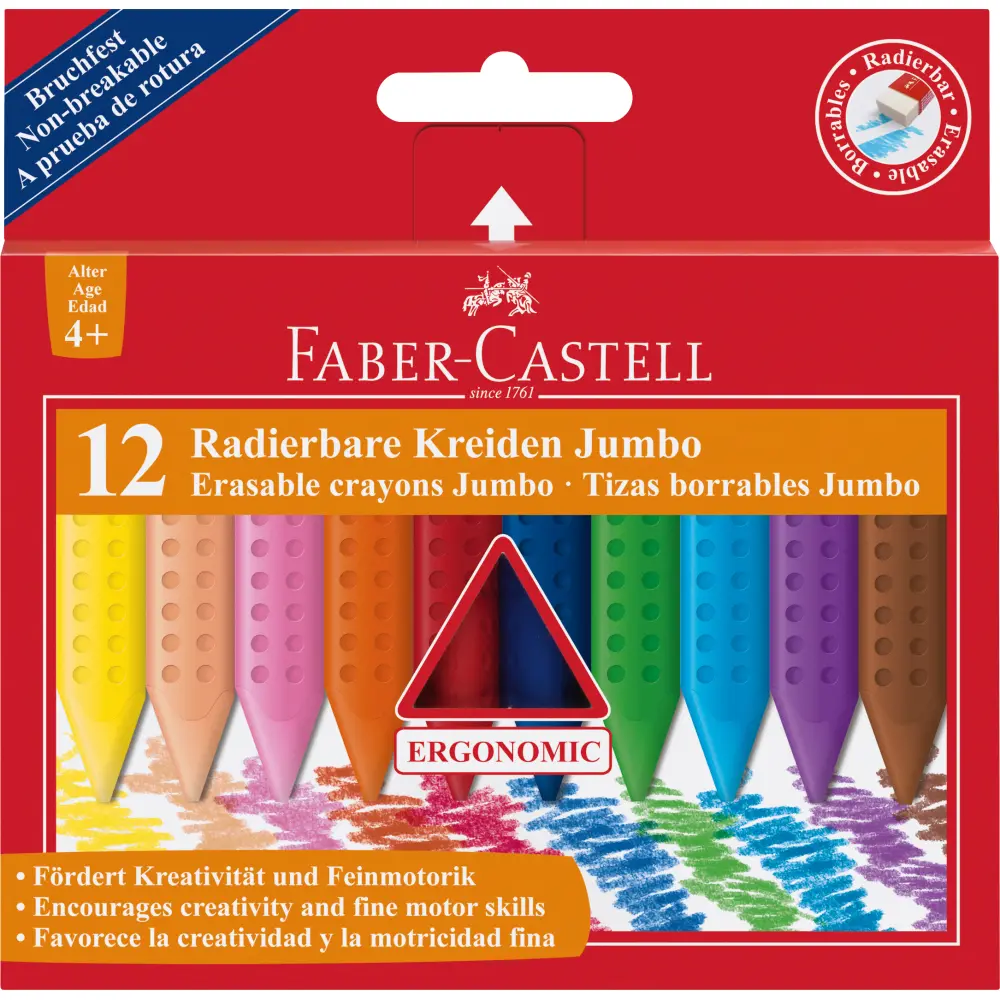 Voščenke FABER-CASTELL grip jumbo 12/1