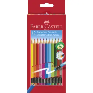 Barvice Faber-Castell Hex z radirko 12/1