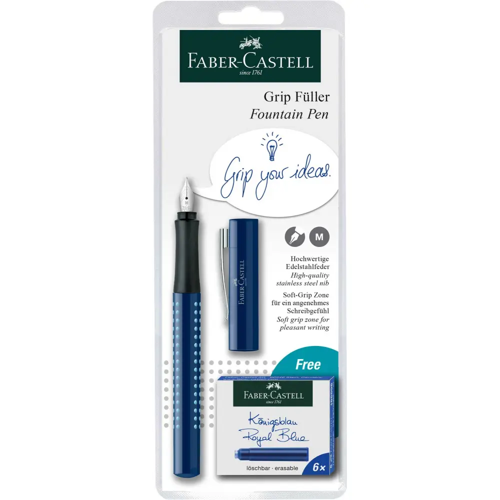 Nalivno pero Faber-Castell Grip M sort