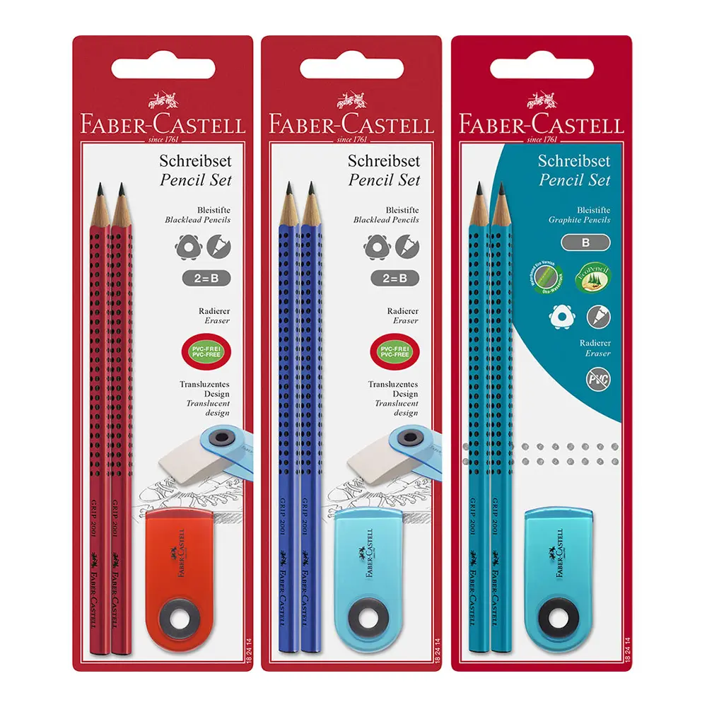 Grafitni sv. Faber-Castell z radirko 3/1