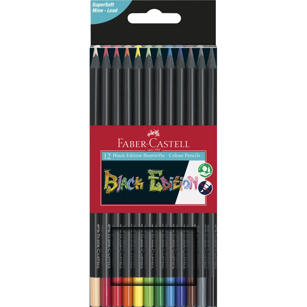 Barvice FABER-CASTELL, black 12/1