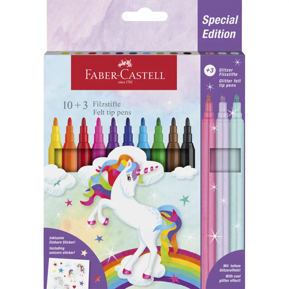 FLOMASTRI FABER-CASTELL UNICORN 10+3