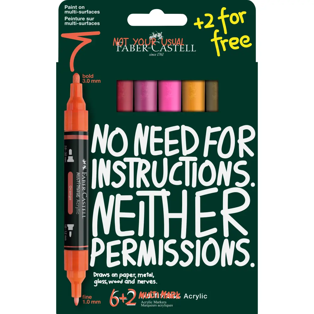 MARKER FC ACRYL MULTI FLAME 6+2
