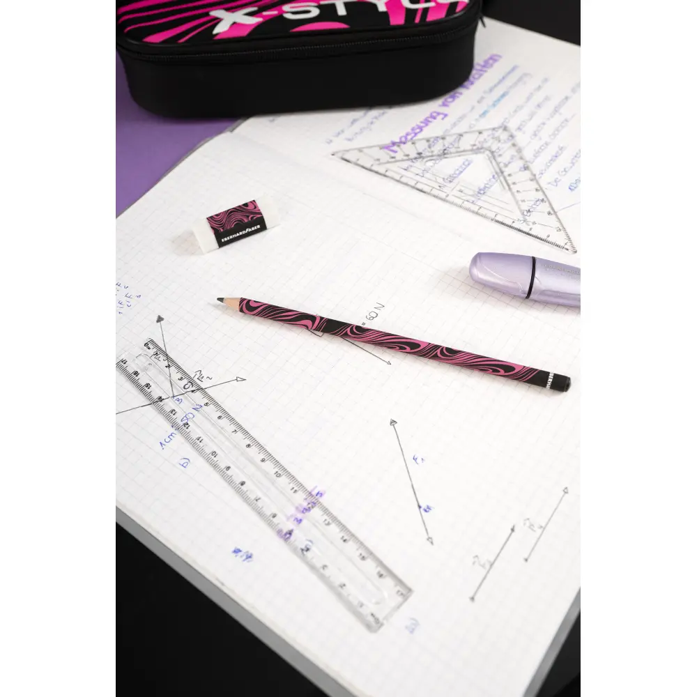 GRAFITNI SVINČNIK EFA 3/1 PINK/BLACK