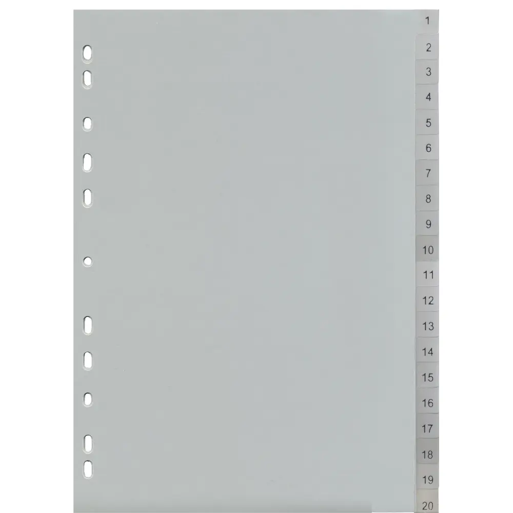 Pregradni kartoni 1-20