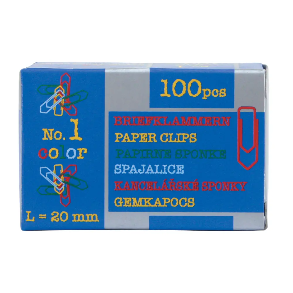 Niko colour paper clips, 20mm, 100/1