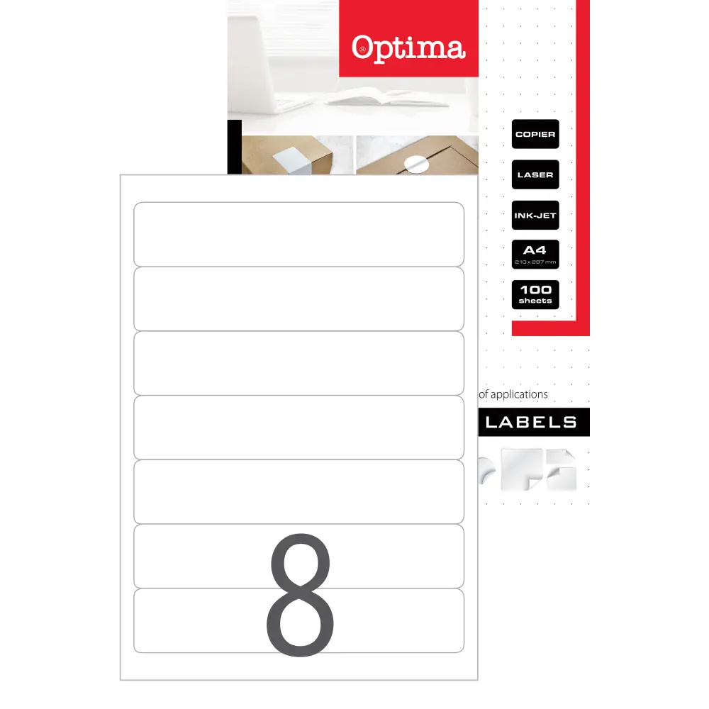 Etikete laser Optima 192 x 38mm