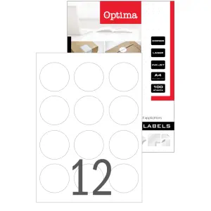 Etikete laser Optima, premer 60 mm