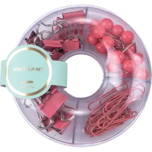 Pisarniški set sponk Garden Red 55/1