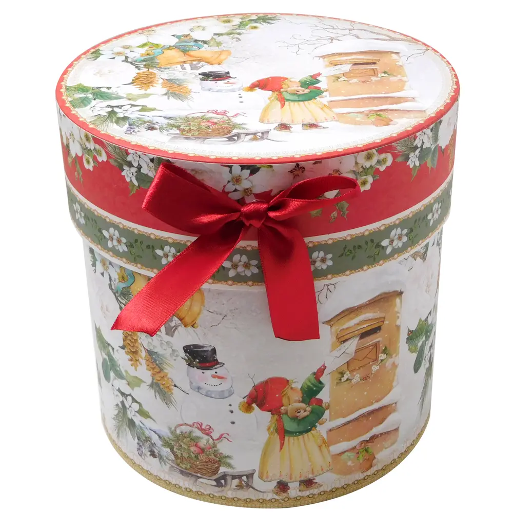 Novoletna darilna škatla ovalna velika