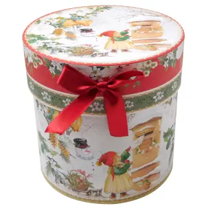 Novoletna darilna škatla ovalna velika