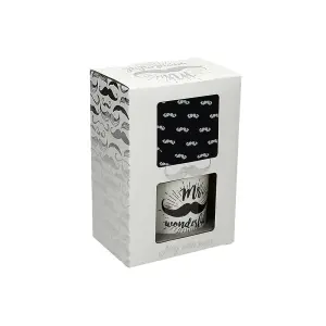 Nogavice in keramična skodelica moško