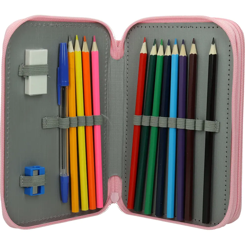 PENCILCASE 2 ZIP EMPTY HORSEGIRL