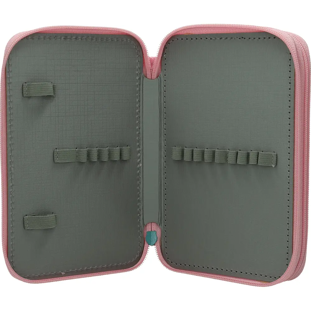 PENCILCASE 2 ZIP FILLED GARDEN