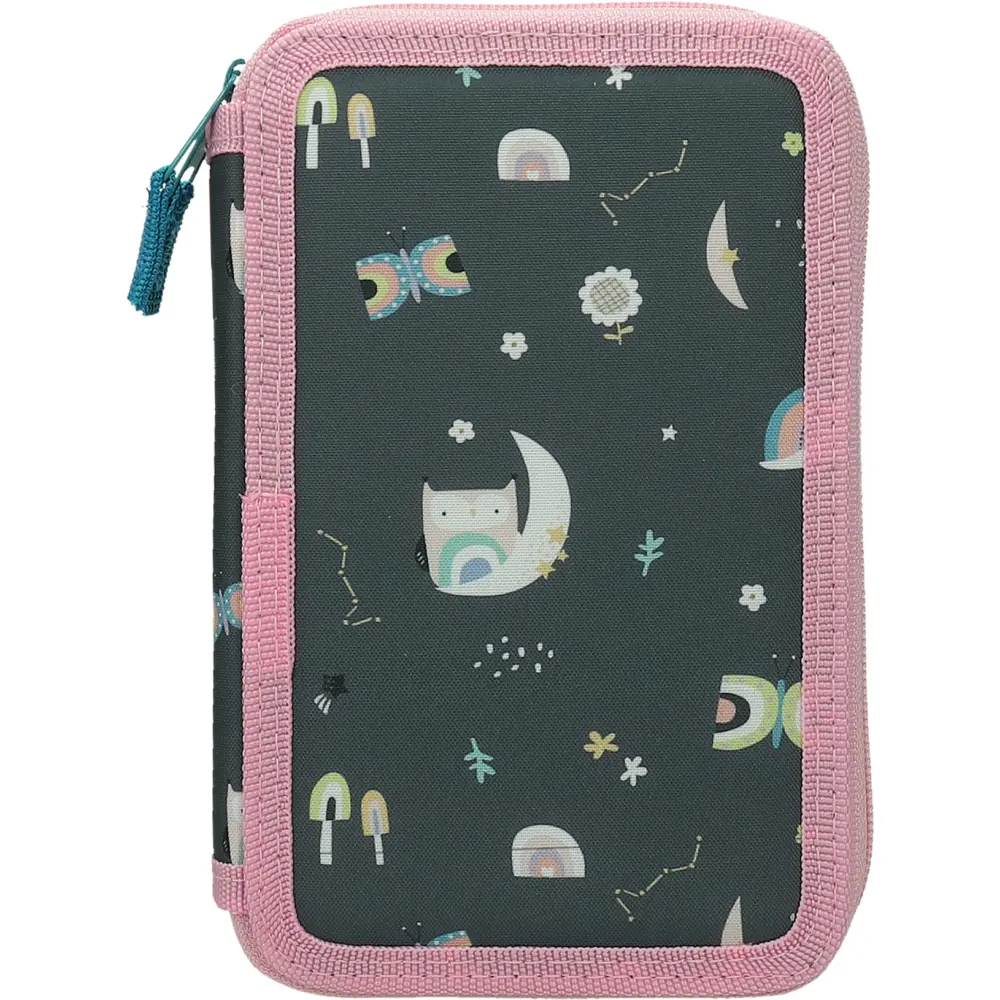 PENCILCASE 2 ZIP EMPTY GARDEN