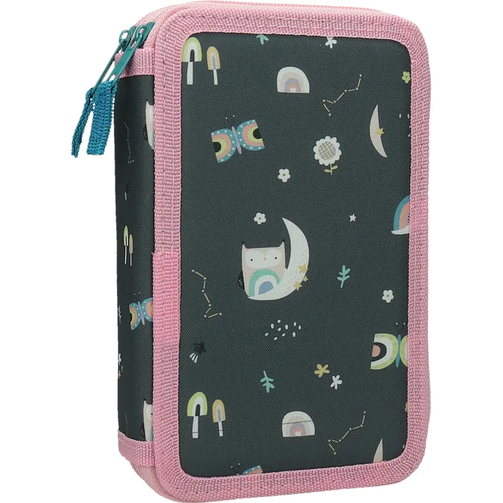 PENCILCASE 2 ZIP EMPTY GARDEN