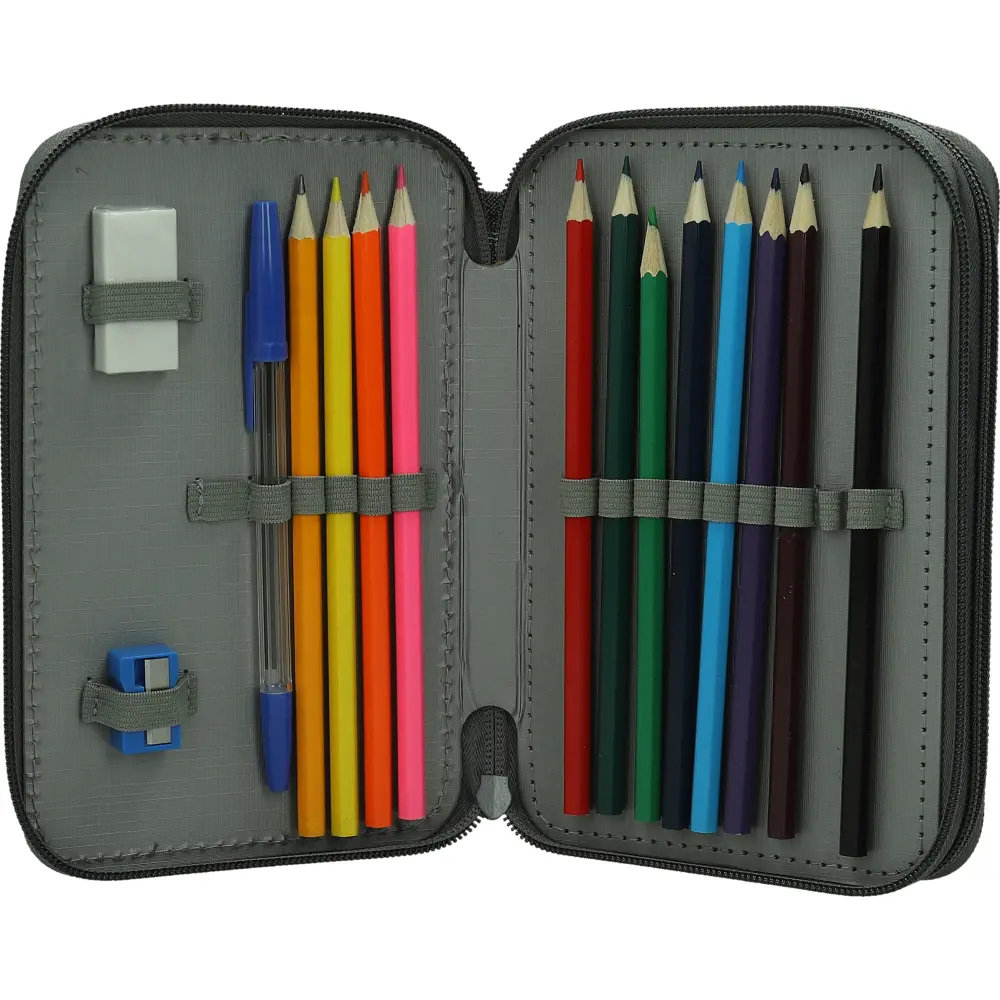 PENCILCASE 2 ZIP FILLED PISA