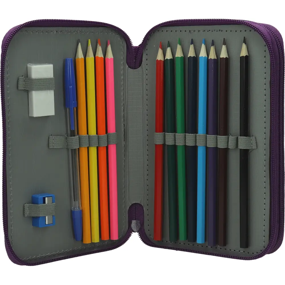 PENCILCASE 2 ZIP FILLED FIERCE