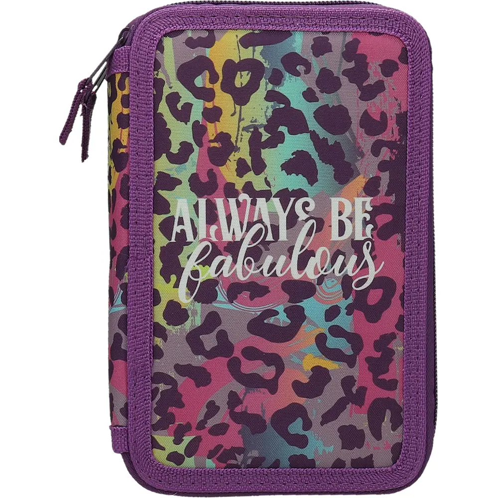 PENCILCASE 2 ZIP EMPTY FIERCE