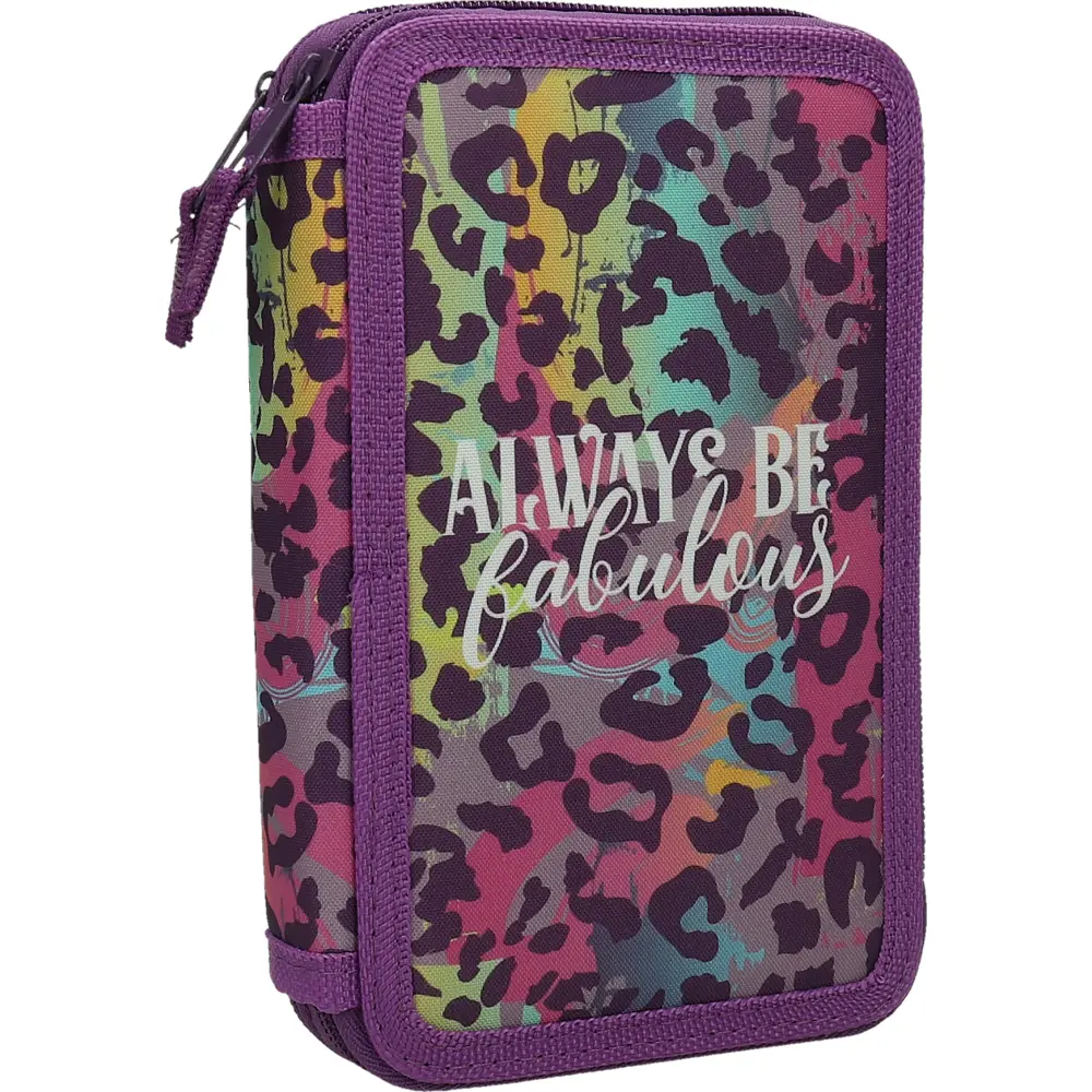 PENCILCASE 2 ZIP EMPTY FIERCE